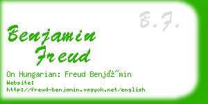 benjamin freud business card